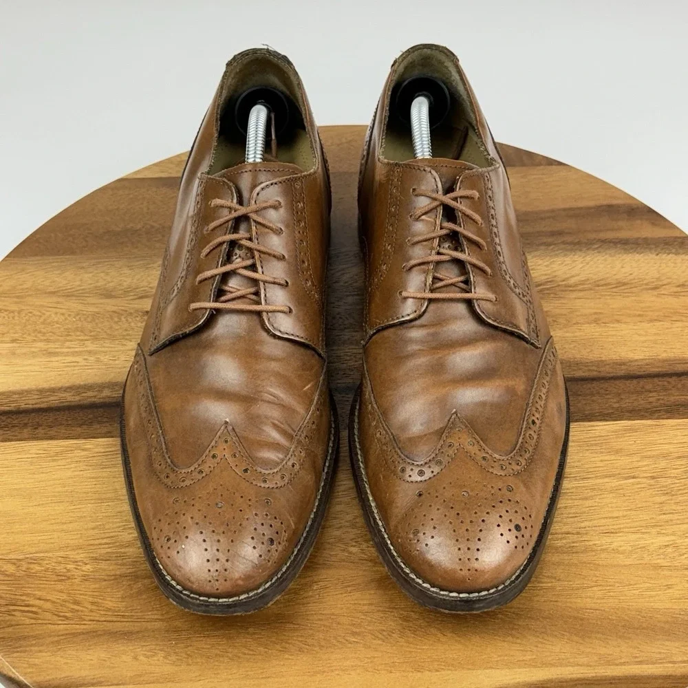 Mens Cole Haan Grand Os Madison Brown Leather Wingtip‎ Dress Oxfords Size 11.5 M